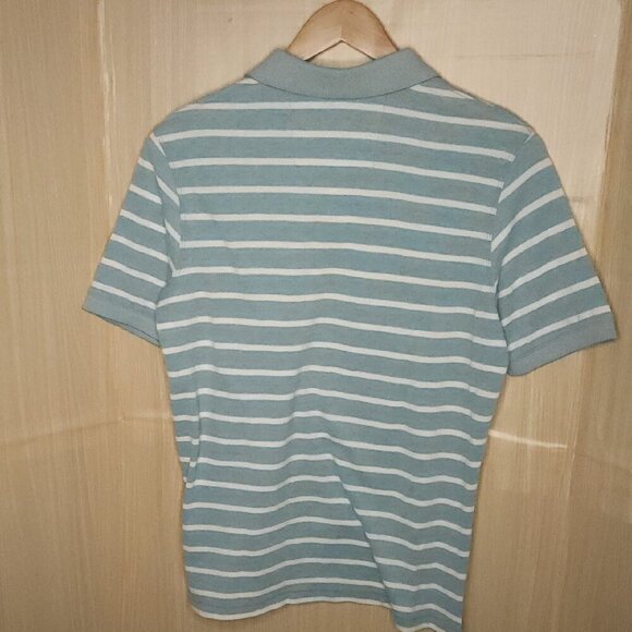Banana Republic Mens Mint Green White Stripe Polo Small - Picture 2 of 5